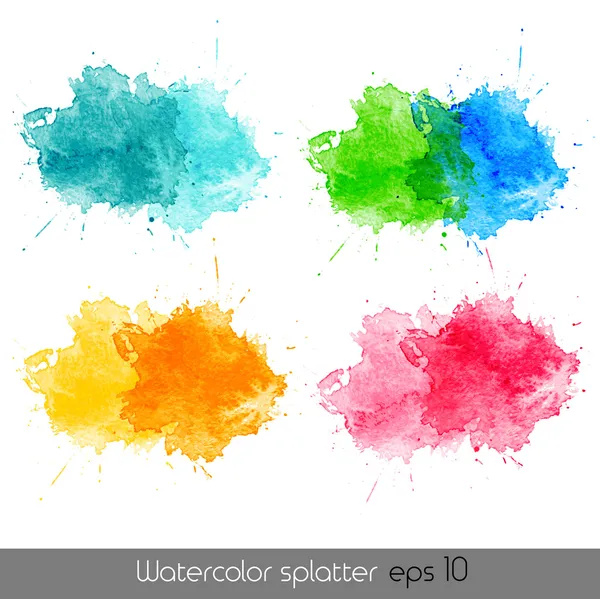 Aquarel splatters. vector — Stockvector