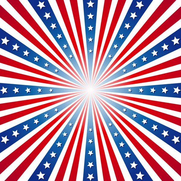 Día de la Independencia Americana Fondo patriótico — Vector de stock