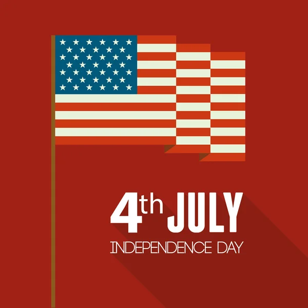 Americký den nezávislosti. plochý design — Stockový vektor