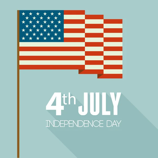 American Independence Day. Flat design — Stock Vector