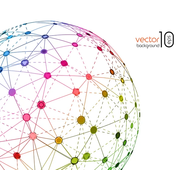 Abstracte molecuul en communicatie achtergrond — Stockvector