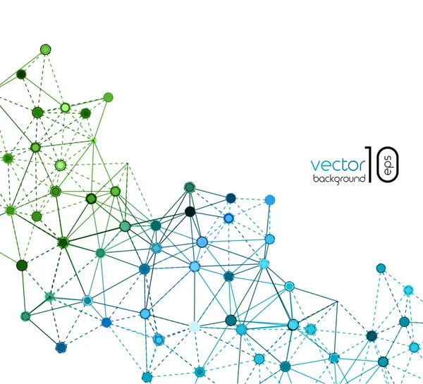 Molécula abstrata e fundo de comunicação — Vetor de Stock