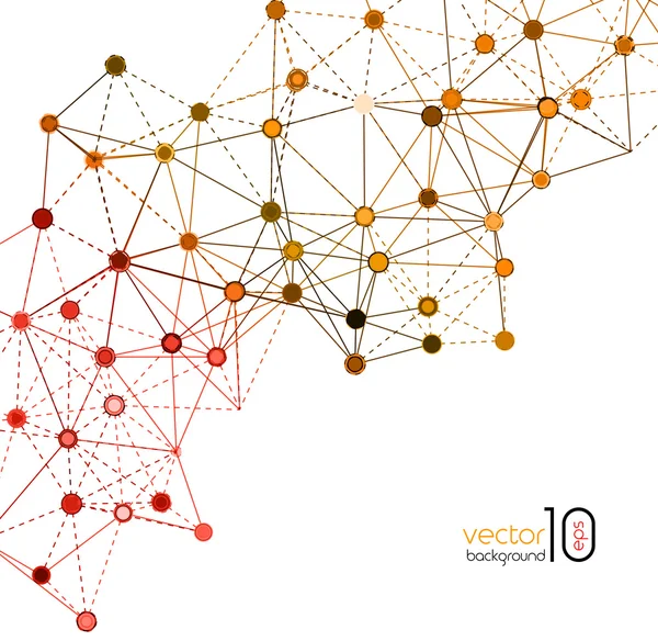 Abstracte molecuul en communicatie achtergrond — Stockvector