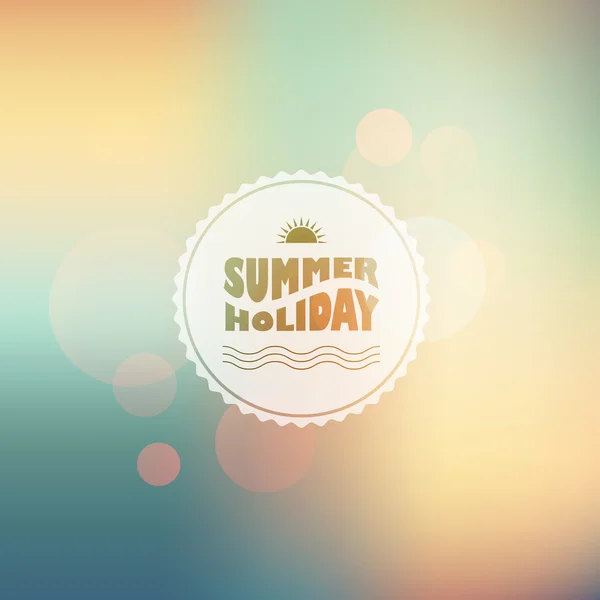 Vector sunny shine  background with summer text — Stock Vector