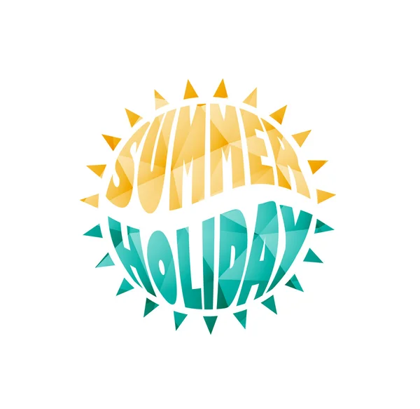 Vector colored summer holiday text — Stock Vector