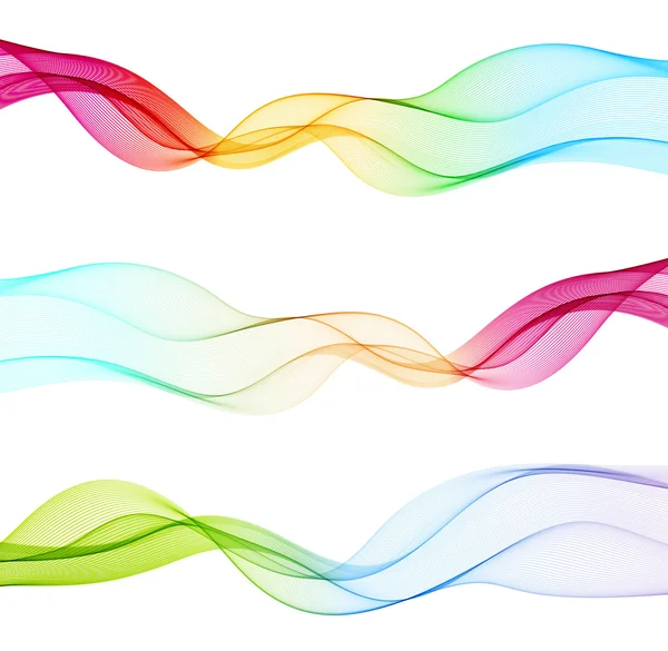 Abstract colorful transparent wave — Stock Vector