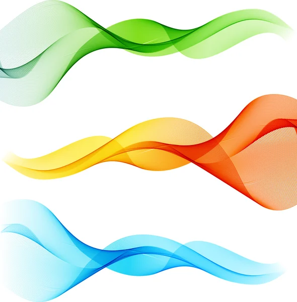 Abstrakt färgglada genomskinliga våg — Stock vektor