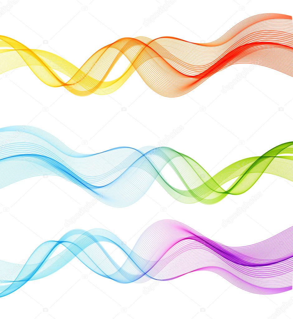 Abstract colorful transparent wave