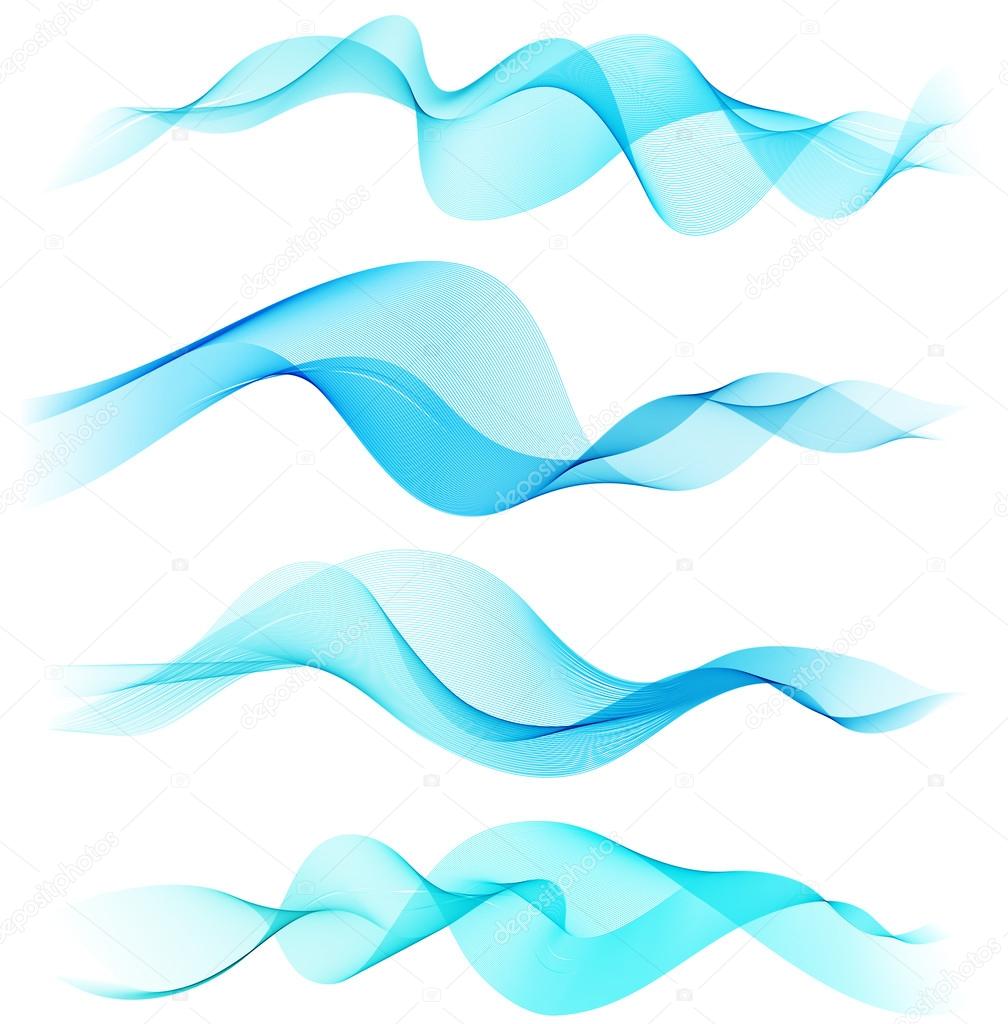 Abstract colorful transparent wave