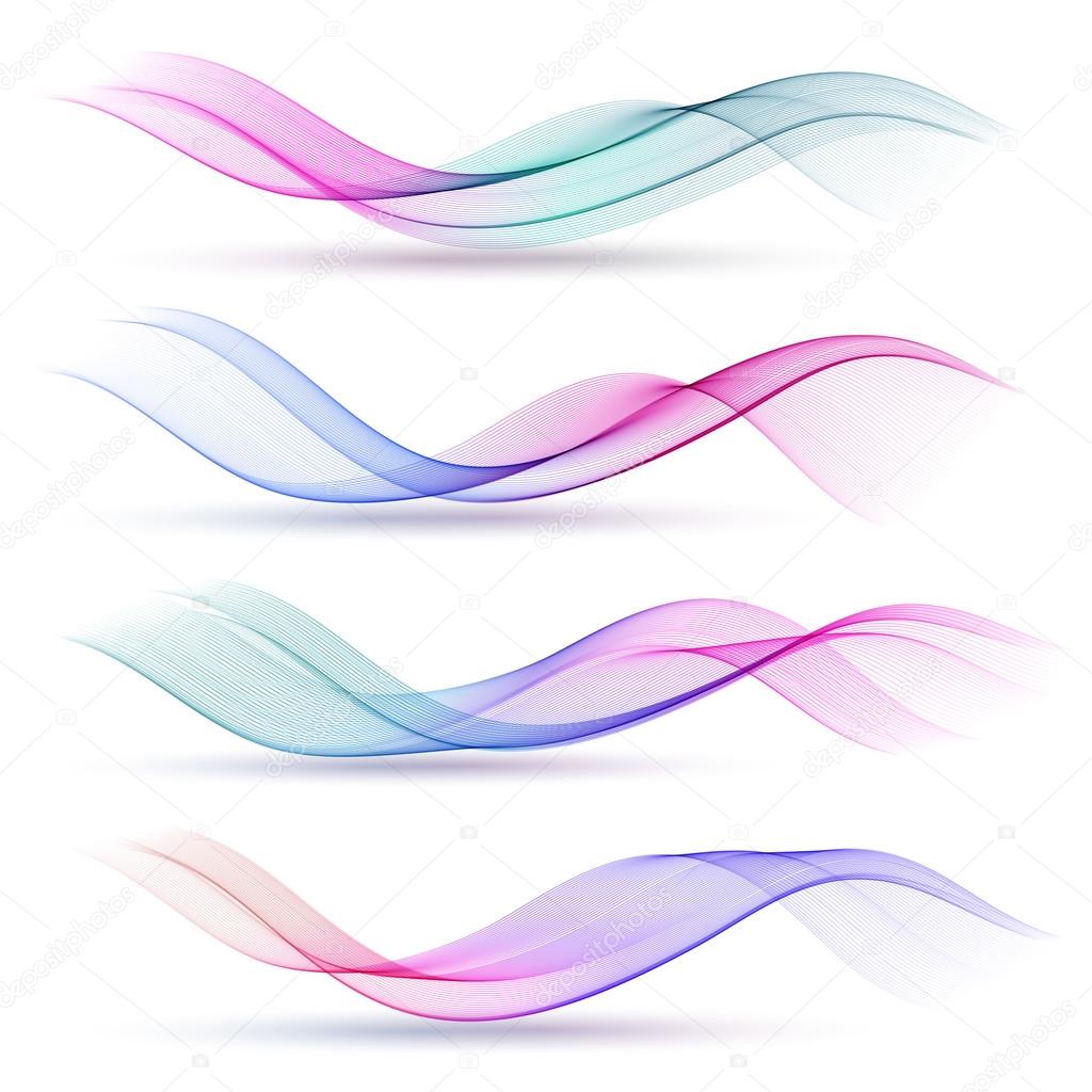 Abstract colorful transparent wave