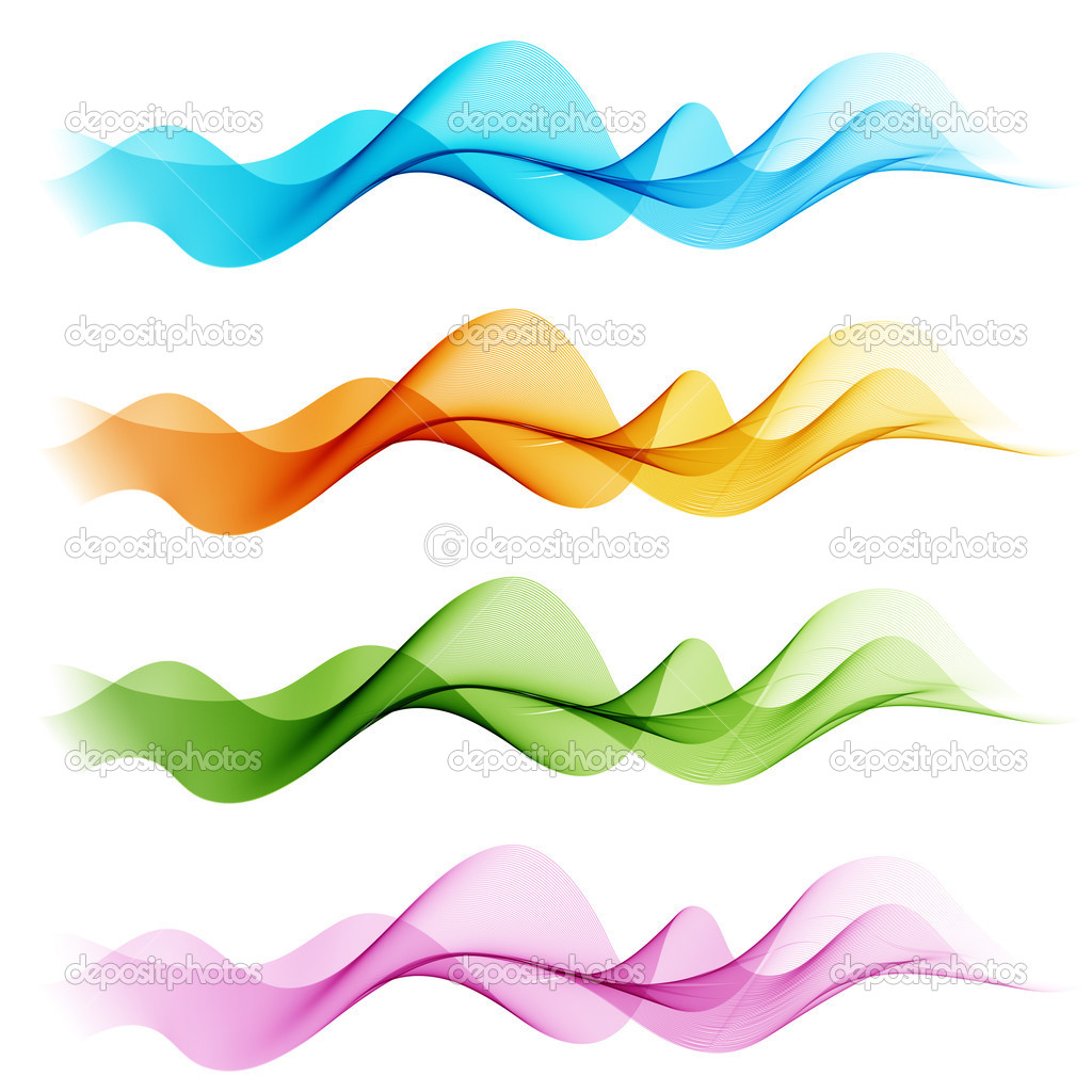 Abstract colorful transparent wave