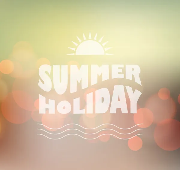 Vector sunny shine  background with summer text — Stock Vector