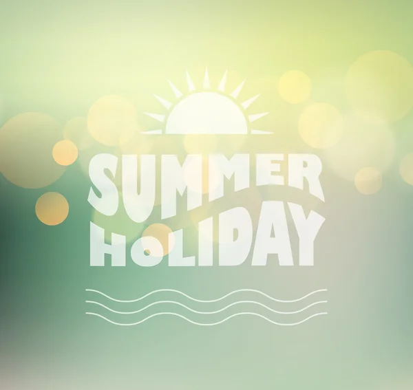 Vector sunny shine  background with summer text — Stock Vector