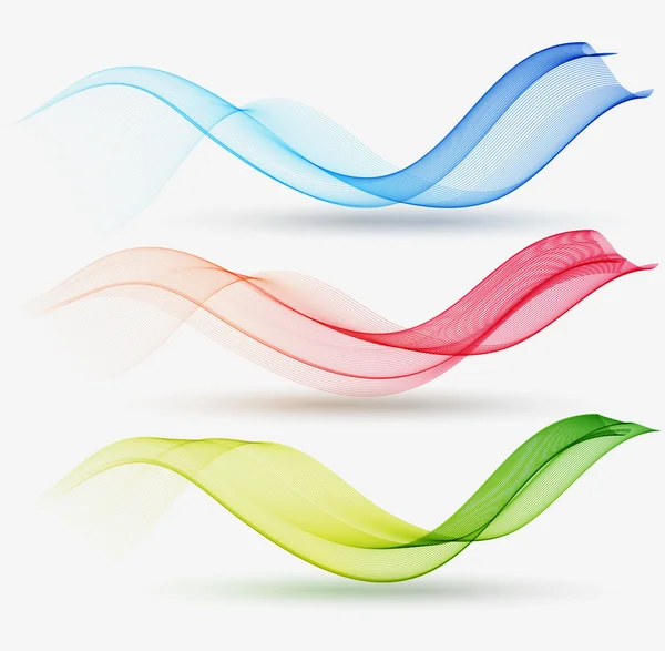 Abstracto colorido onda transparente — Vector de stock