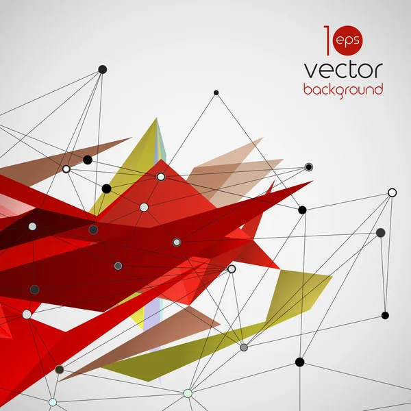 Vector abstracte geometrische achtergrond met driehoek — Stockvector