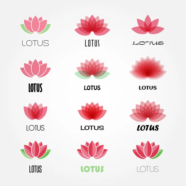 Design de flores de lótus vetorial para spa, resort — Vetor de Stock