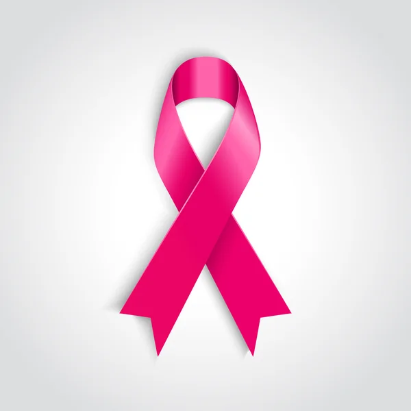 Medvetenhet om bröstcancer Rosa bandet — Stock vektor