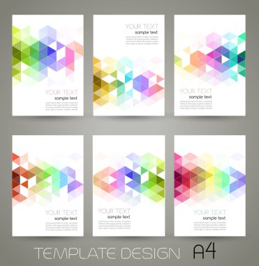 Vector color abstract geometric banner with triangle. clipart svg vector 