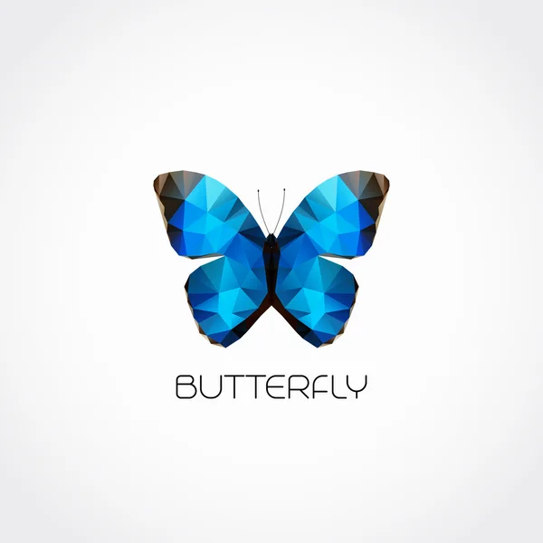 ベクトル抽象的な蝶のシンボル — ストックベクタ