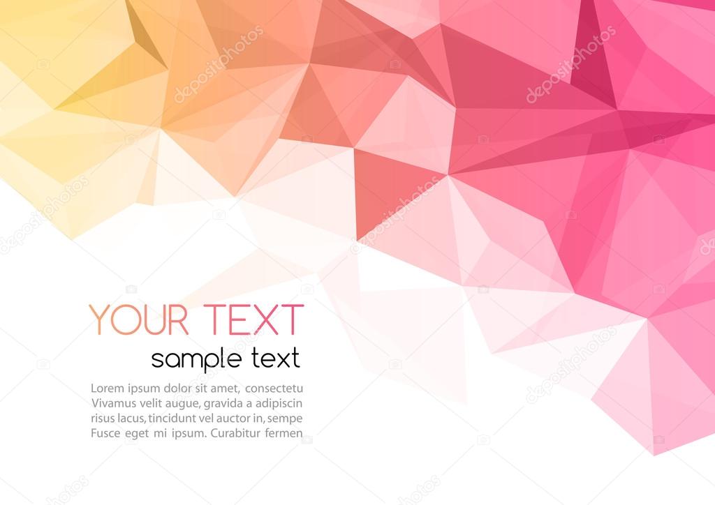 Vector abstract geometric background with triangle