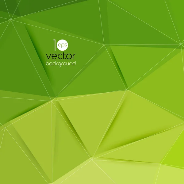 Vector abstracte geometrische groene achtergrond met driehoek — Stockvector