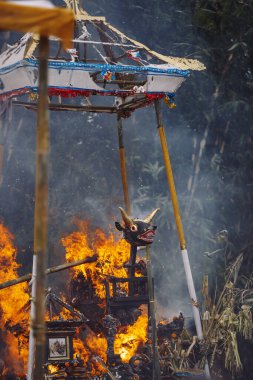 Bali 'de yakma töreni fotoğrafı