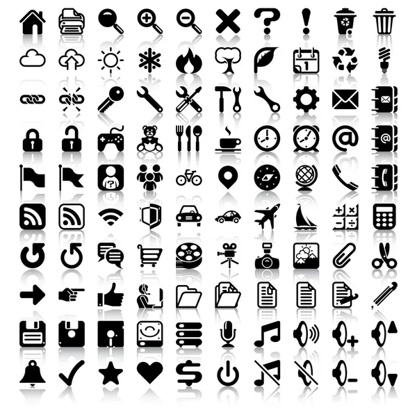 Minimalistisches Icon-Set — Stockvektor