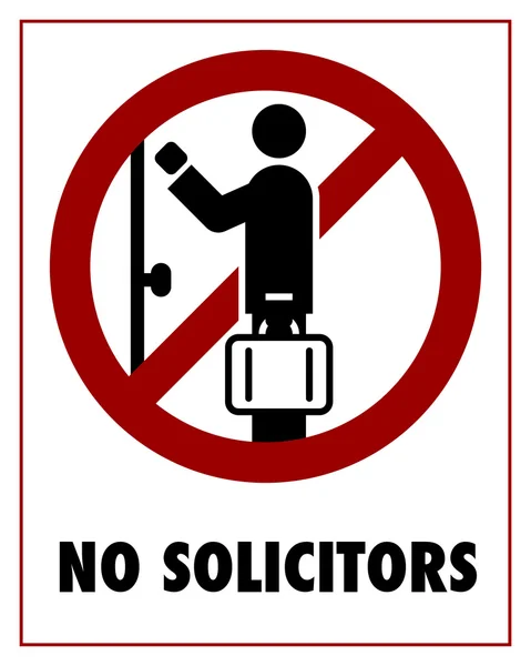 No Solicitors — Stock Vector