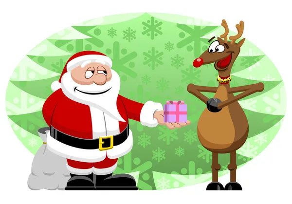 Santa & Rentier Illustration De Stock