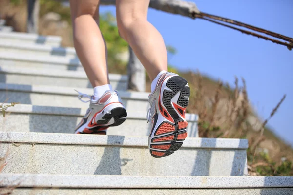 Move up on mountain stairs — Stock Photo, Image