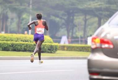 Tanımlanamayan sporcular shenzhen uluslararası maraton koşusu