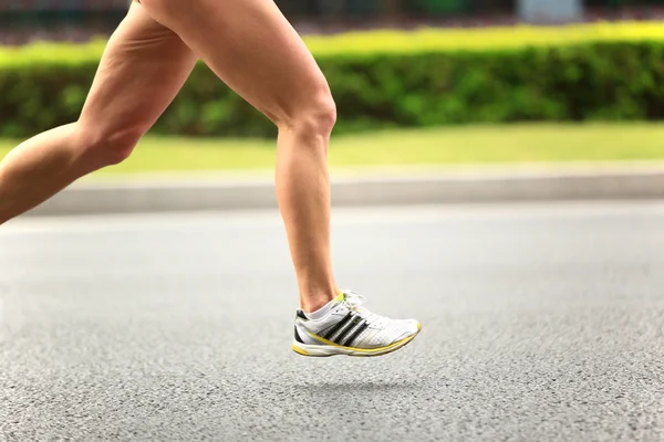 Unidentified athletes running at the shenzhen international marathon — Stock Photo, Image