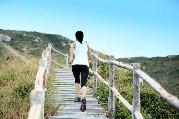 Move up on mountain stairs — Stock Photo, Image