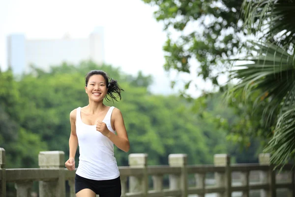 Runner athlete running on road — Stock Photo, Image