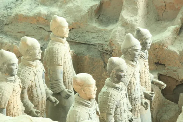 Restored Terra Cotta Warriors i — Stock Photo, Image