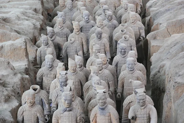 Restored Terra Cotta Warriors Stock Photo