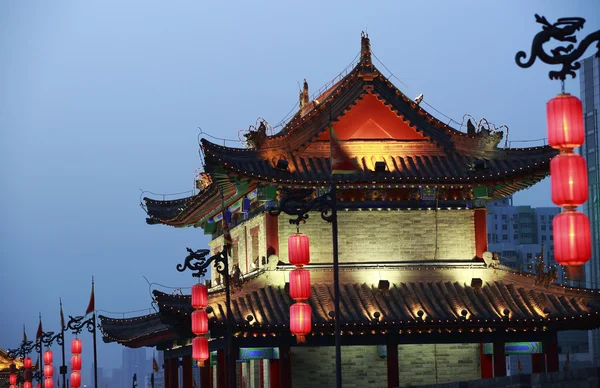 Beautiful night scene of ancient town — Stock Photo, Image