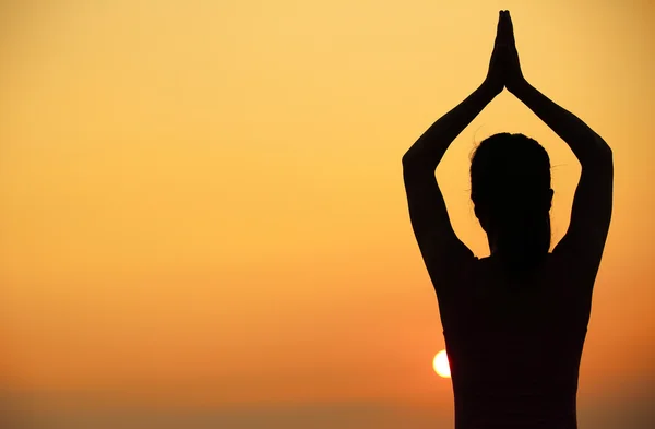 Yoga meditación de mujer — Foto de Stock