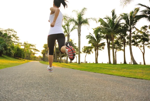 Runner athlete running on road — Stock Photo, Image