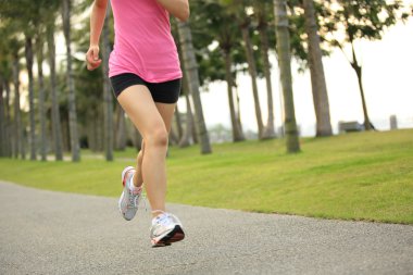 tropikal Parkı'nda çalışan runner atlet.