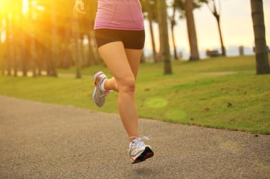 tropikal Parkı'nda çalışan runner atlet