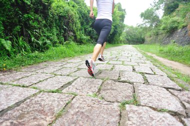 tropikal Parkı'nda çalışan runner atlet