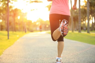tropikal Parkı'nda çalışan runner atlet.