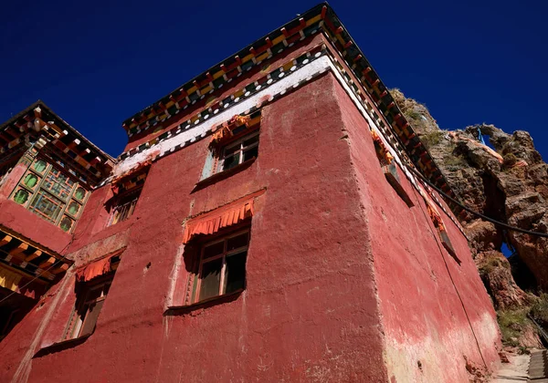 Paisagem Templo Zizhu Tibete China — Fotografia de Stock