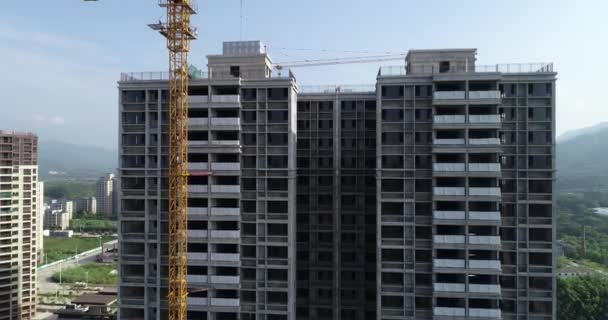 View Multistory Apartment Construction Site China — Stock Video