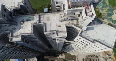 Çin 'deki çok katlı apartman manzarası