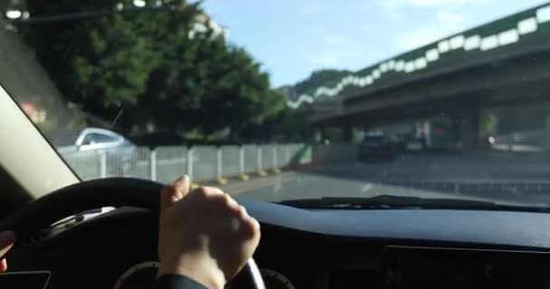 Вид Інтер Автомобіля Концепція Водіння Автомобіля — стокове відео