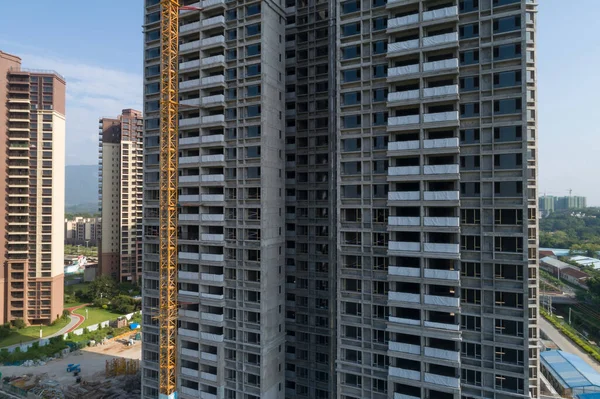 Luftaufnahme Einer Mehrstöckigen Wohnungsbaustelle China — Stockfoto