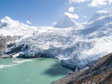 Çin 'in Tibet kentindeki fosil buzulların havadan görünüşü