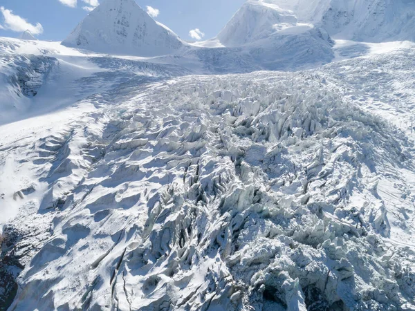 Luchtfoto Van Fossiele Gletsjer Tibet China — Stockfoto